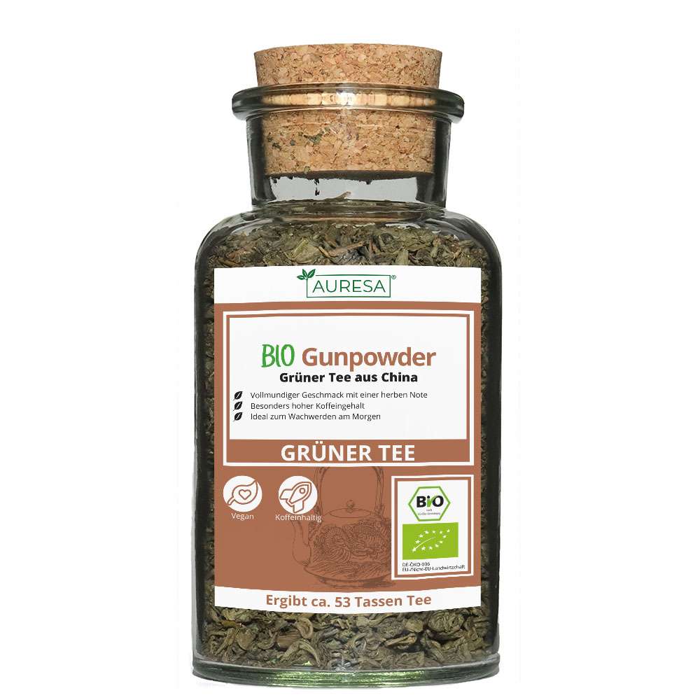 Bio Grüner Tee Gunpowder aus China Kaufen bei AURESA